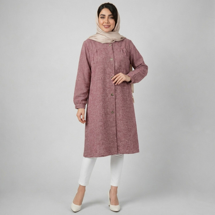 مانتو پاییزه زنانه بیسکوئیتی ملیسا