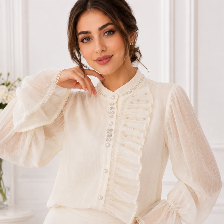 شومیز زنانه مجلسی حریر وارداتی