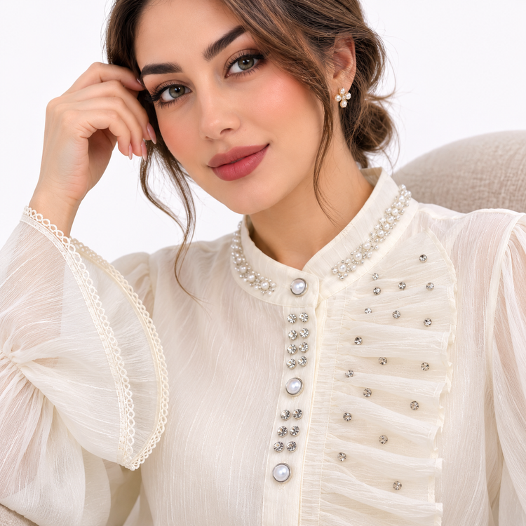 شومیز زنانه مجلسی حریر وارداتی
