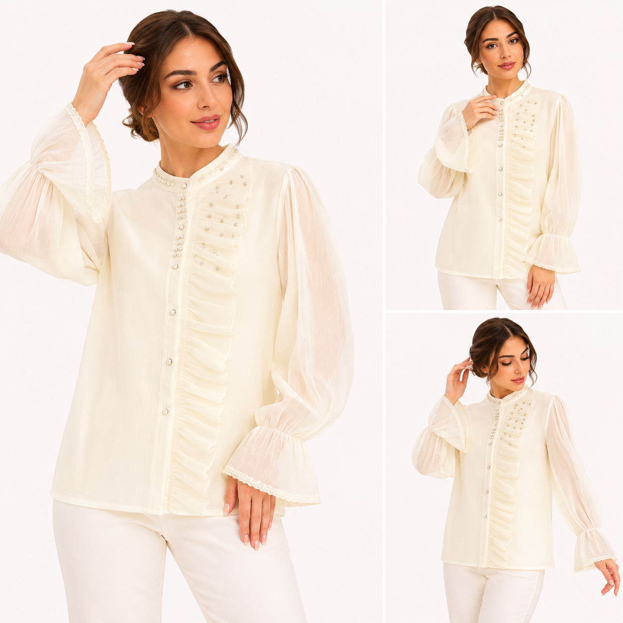 شومیز زنانه مجلسی حریر وارداتی
