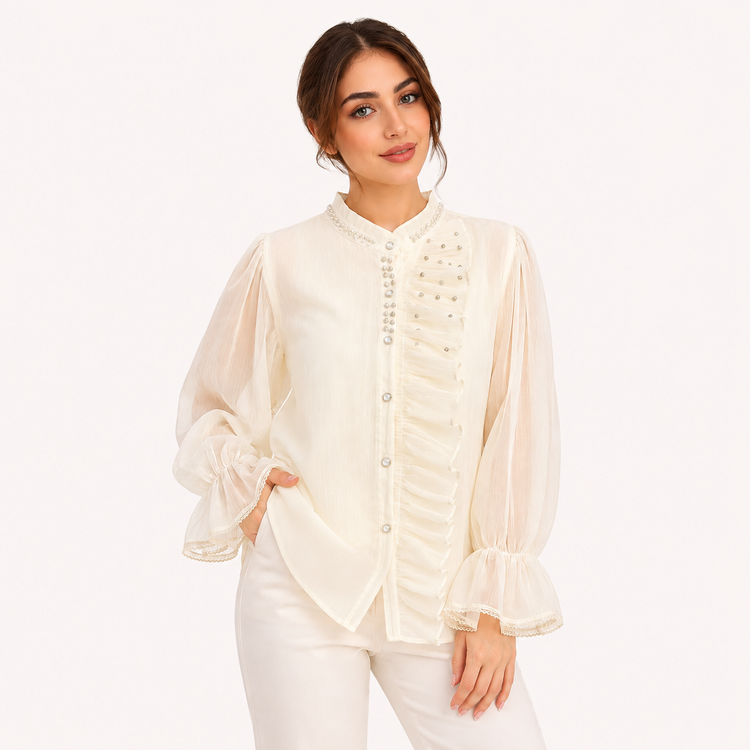 شومیز زنانه مجلسی حریر وارداتی