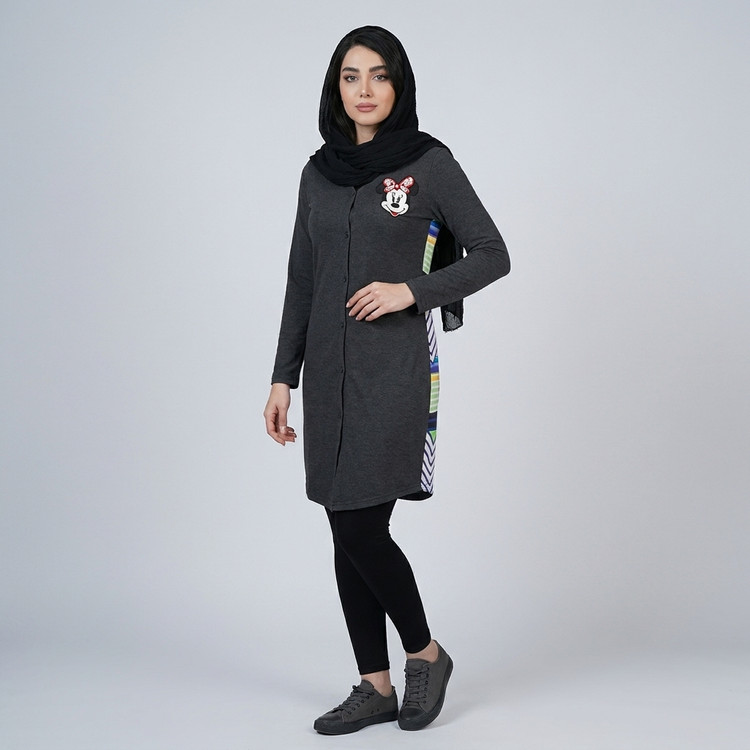 مانتو زنانه پاییزه طرح میکی موس وارداتی