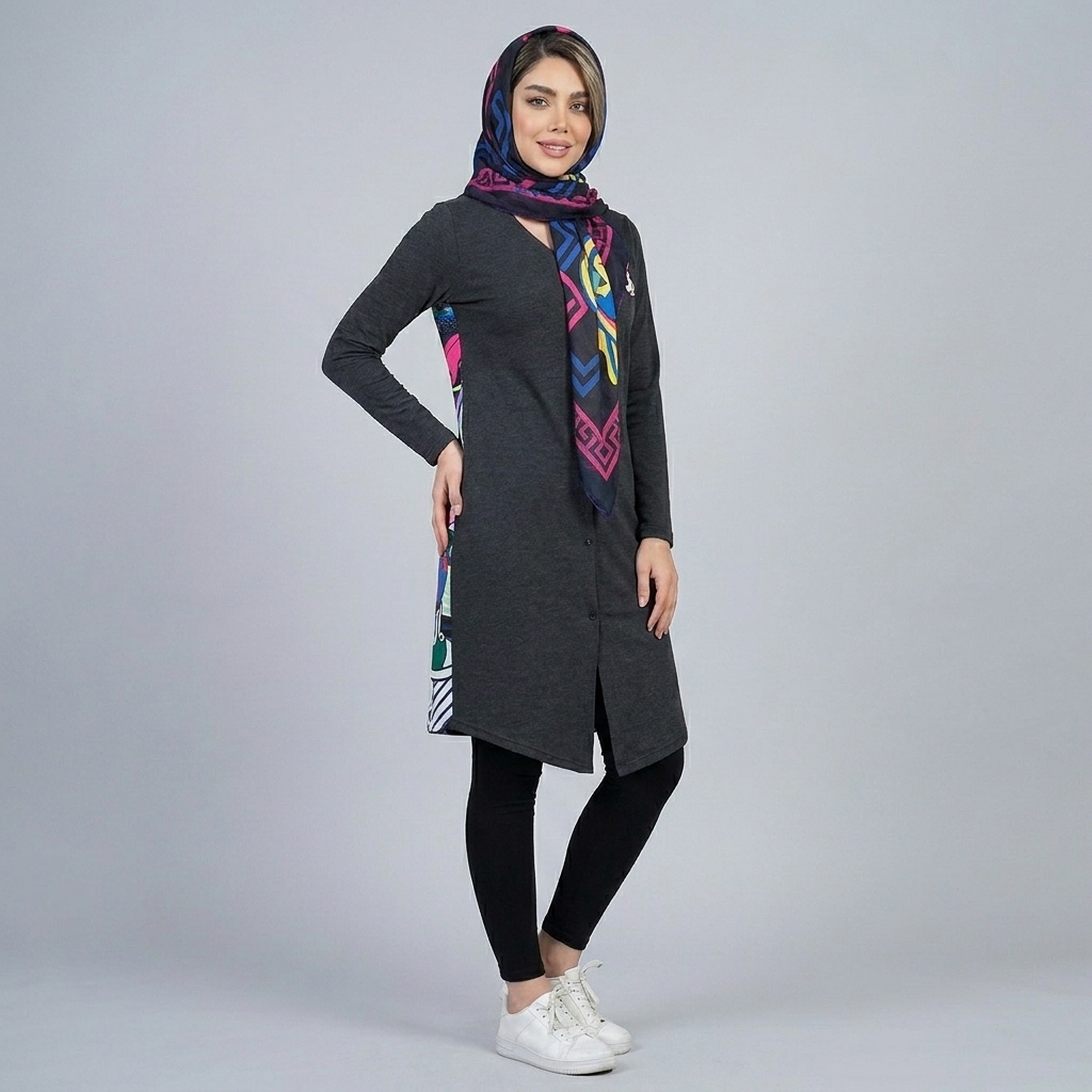 مانتو زنانه پاییزه طرح میکی موس وارداتی