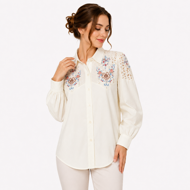 شومیز زنانه گلدوزی وارداتی