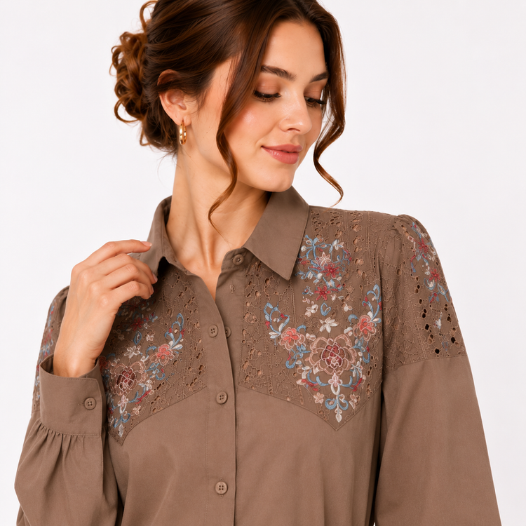 شومیز زنانه گلدوزی وارداتی