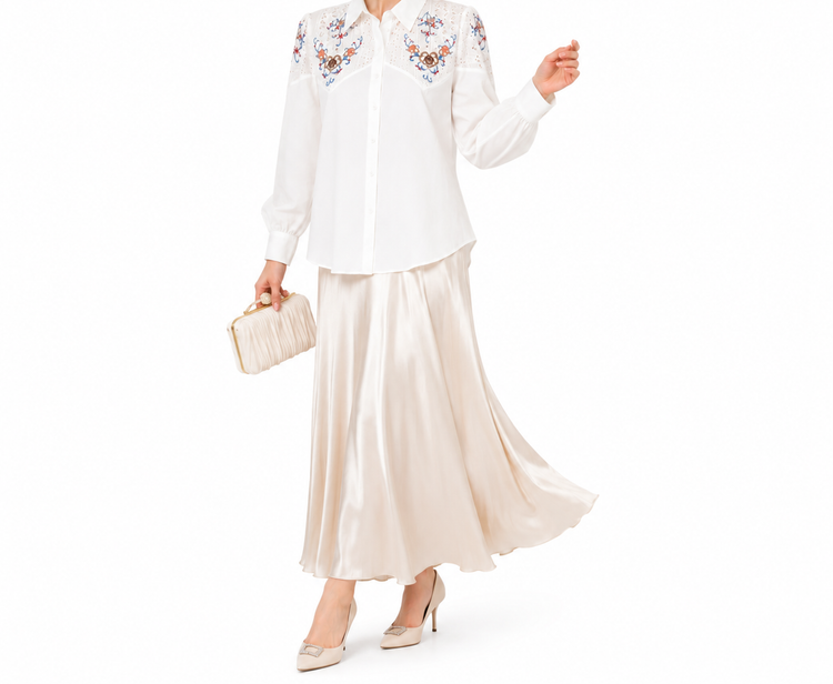 شومیز زنانه گلدوزی وارداتی