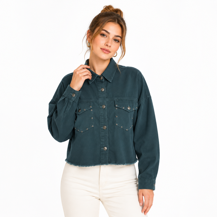 کراپ کت زنانه کتان ZARA