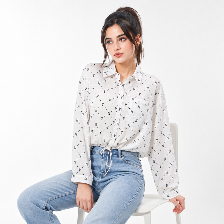 شومیز زنانه اسپرت شیشه ای