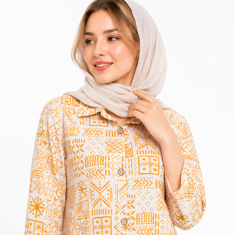 مانتو زنانه لینن گندم