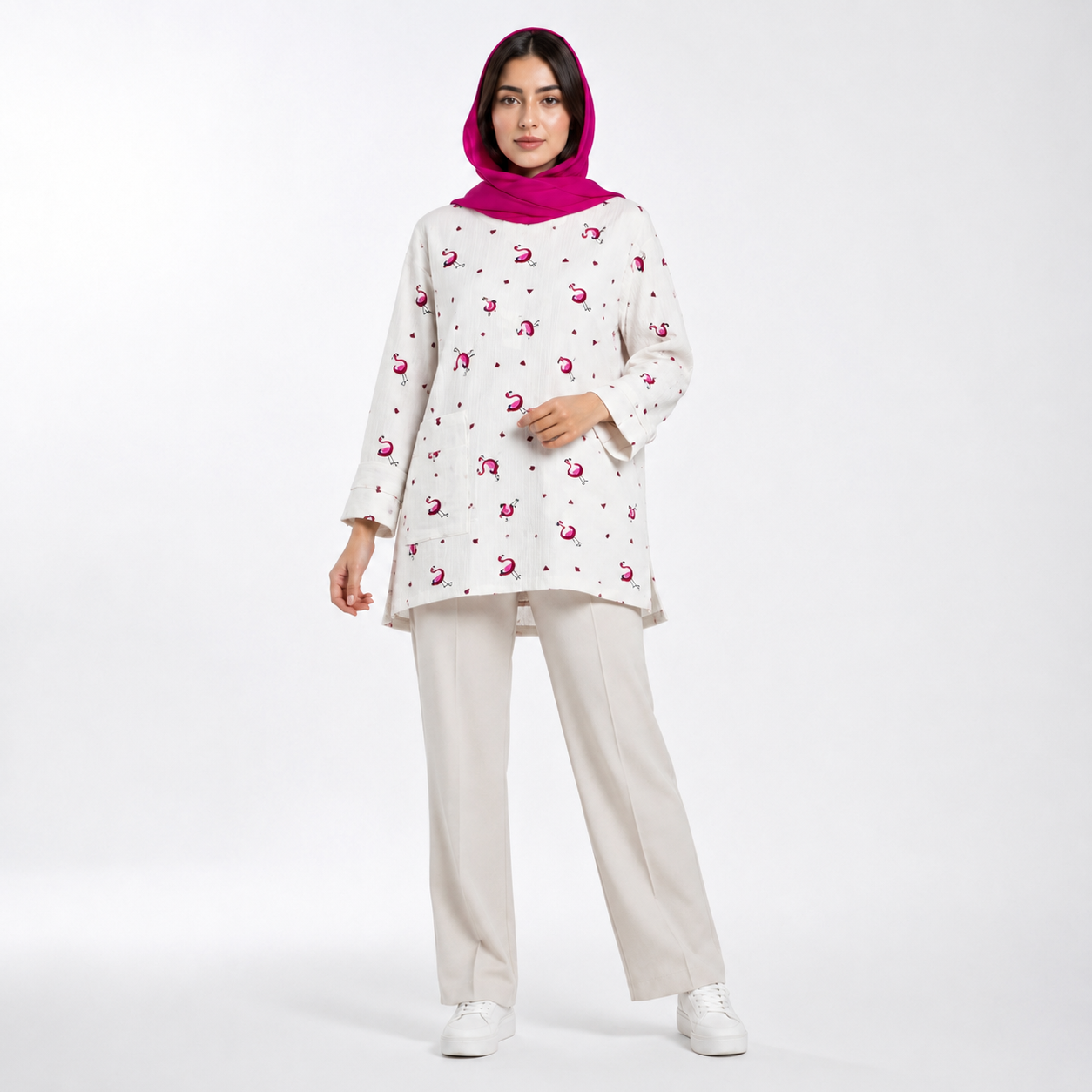 تونیک زنانه کراش طرح فلامینگو
