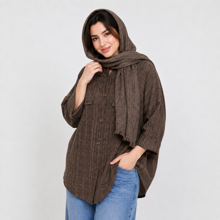 شومیز زنانه یقه ایستاده