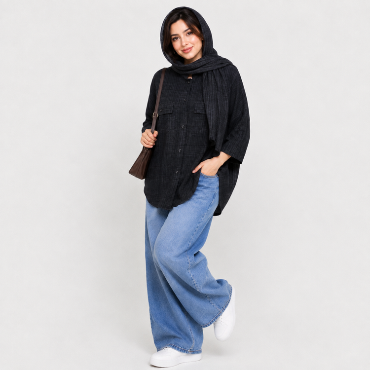 شومیز زنانه یقه ایستاده