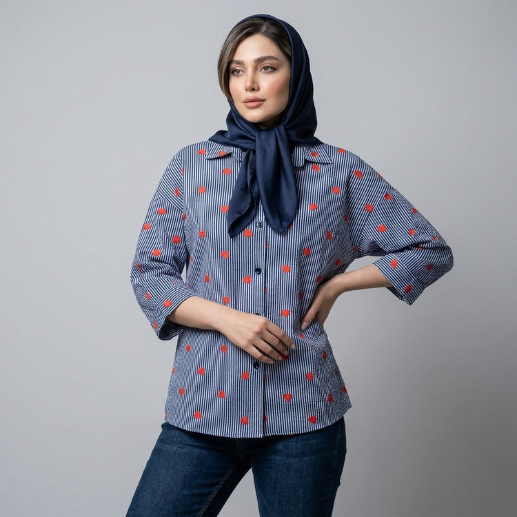 شومیز زنانه قلبی