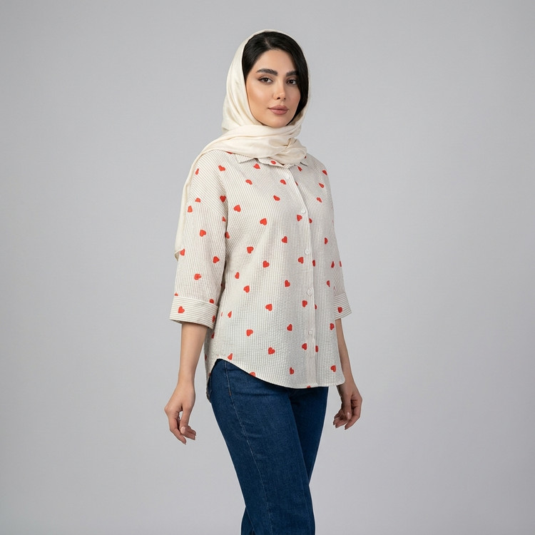 شومیز زنانه قلبی