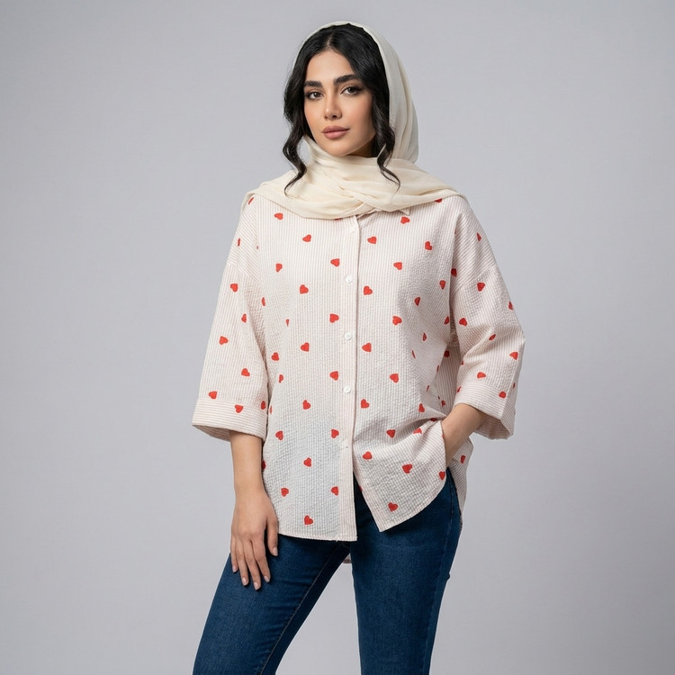 شومیز زنانه قلبی